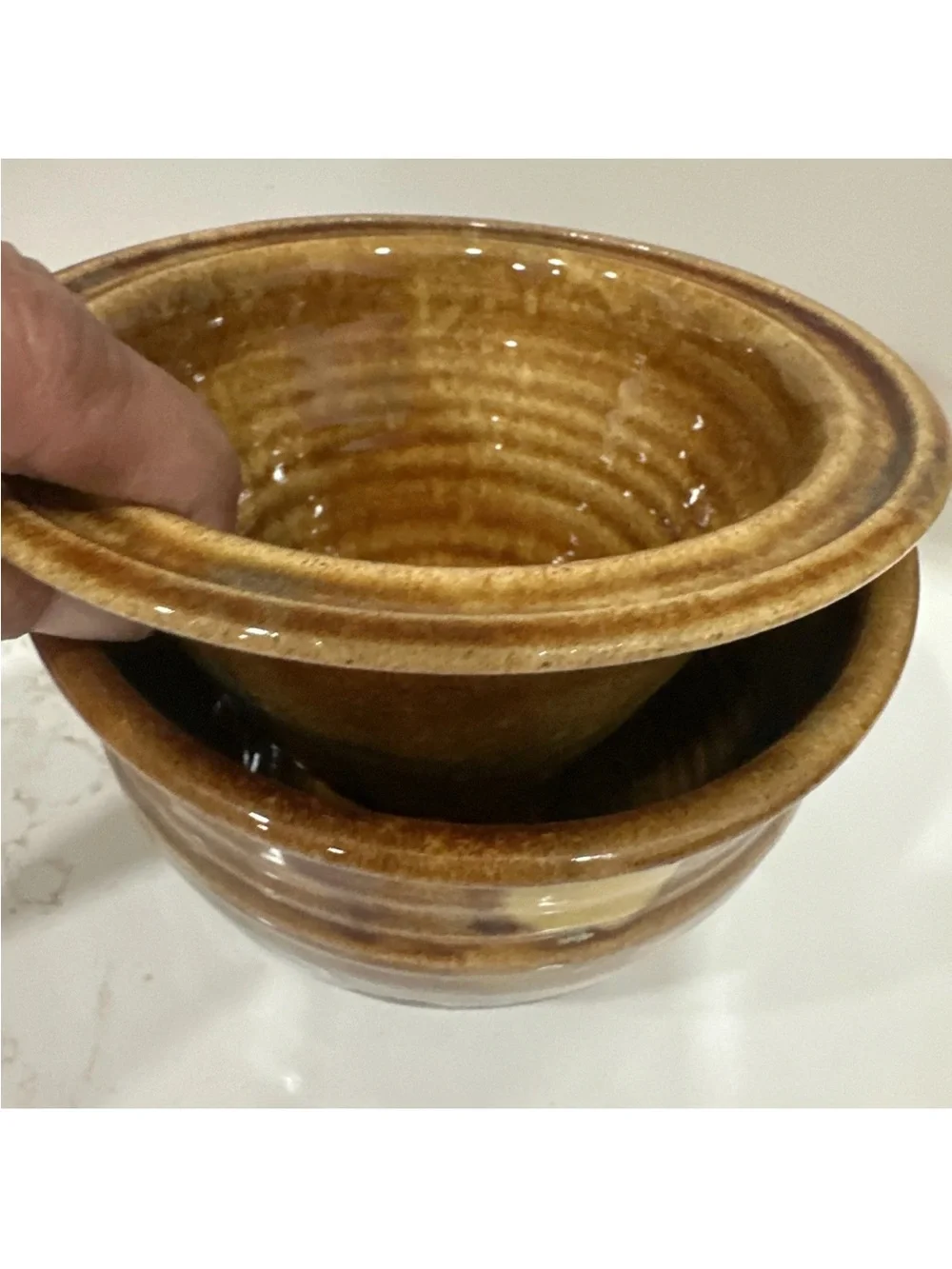 Black Bear Pottery Dip Chiller Jones Pottery Gatlinburg, TN Smoky Mountains